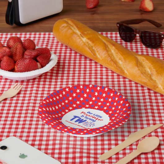 リトルファイレクラッカーの2回目の誕生日 ペーパーボウル (ピクニック)