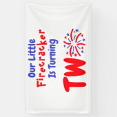 リトルファイレクラッカーの2回目の誕生日 横断幕 (縦)