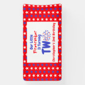 リトルファイレクラッカーの2回目の誕生日 横断幕 (縦)