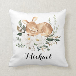 リトルファウンフォレストディアマグノリアグリーンリー子供部屋 クッション