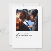 リトルファッションブラックガールパーティー写真 招待状 (裏面)