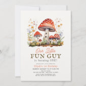 リトルファンガイ キノコの男の子 1歳の誕生日 招待状 (正面)