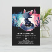 リトルファンタジーキャット誕生日 招待状 (スタンド正面)