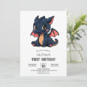 リトルファンタジーデジタルドラゴン1st誕生日 招待状 (スタンド正面)