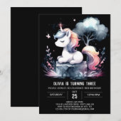 リトルファンタジーホース誕生日 招待状 (正面/裏面)