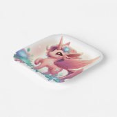 リトルファンタジーユニコーン赤ちゃんシャワー ペーパープレート (傾斜あり)