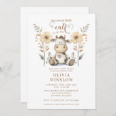 リトルファーム動物の水の色ベビーシャワー 招待状 (正面/裏面)