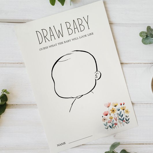 リトルファーム動物ベビーシャワー描画ベビーゲーム チラシ