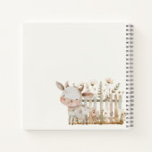 リトルファーム子供部屋アニマルズベビーシャワーゲスト ノートブック (裏面)