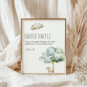 リトルファーム子供部屋ベビーシャワーおむつラッフルサイン ポスター