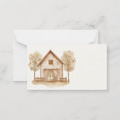 リトルファーム子供部屋ベビーシャワーおむつラッフルノート ノートカード (裏面)