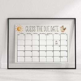 リトルファーム子供部屋ベビーシャワー推定日記号 ポスター