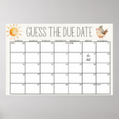 リトルファーム子供部屋ベビーシャワー推定日記号 ポスター (正面)