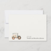 リトルファーム子供部屋動物ベビーシャワーありがとう サンキューカード (裏面)