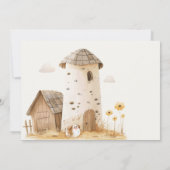 リトルファーム子供部屋動物ベビーシャワー招待状 招待状 (裏面)