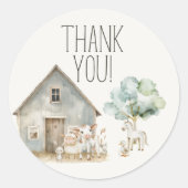 リトルファーム子供部屋動物ベビーシャワー ラウンドシール (正面)