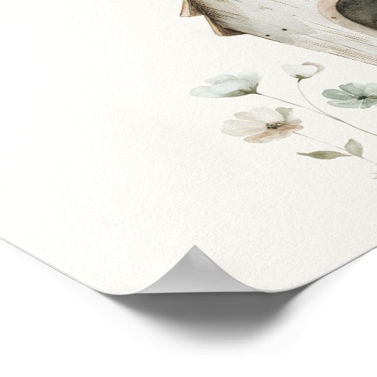 リトルファーム子供部屋赤ちゃんシャワーカードギフトサイン ポスター (角)