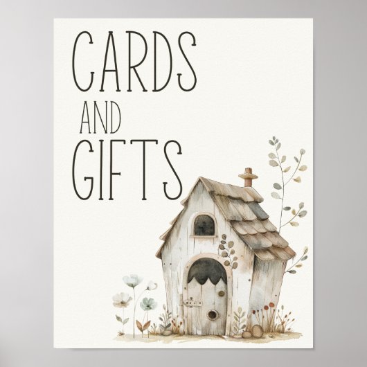 リトルファーム子供部屋赤ちゃんシャワーカードギフトサイン ポスター (正面)