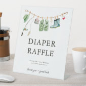 リトルフィッシャーマンおむつラッフルベビーシャワーサイン 台座サイン (インサイチュ)