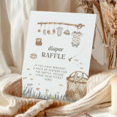 リトルフィッシャーマンウォーターカラー魚釣りおむつラッフル 台座サイン