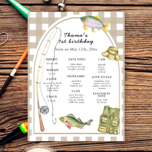 リトルフィッシャーマンファースト誕生日マイルストーン ポスター