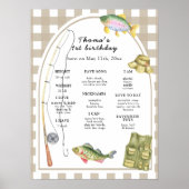 リトルフィッシャーマンファースト誕生日マイルストーン ポスター (正面)