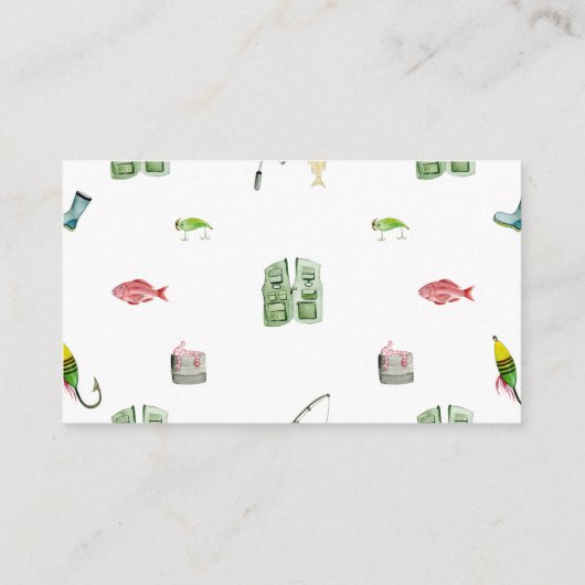 リトルフィッシャーマンベビーシャワーおむつラッフルカード プレイスカード (裏面)