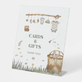 リトルフィッシャーマンベビーシャワーカードとギフトサイン 台座サイン (正面)