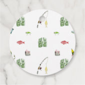 リトルフィッシャーマンベビーシャワーサークルメッセージカード フェイバータグ (裏面)