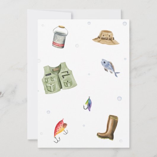 リトルフィッシャーマンベビーシャワー 招待状 (裏面)