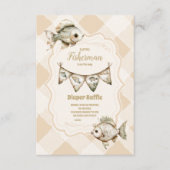 リトルフィッシャーマン魚釣りおむつラッフル エンクロージャーカード (正面)