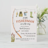 リトルフィッシャーマン魚釣りベビーシャワー招待状 招待状 (スタンド正面)