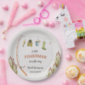 リトルフィッシャーマン魚釣りベビーシャワー紙プレート ペーパープレート (パーティー)