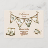 リトルフィッシャーマン魚釣りベビーシューウィディッパーラッフル エンクロージャーカード (正面)