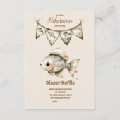 リトルフィッシャーマン魚釣りベビーシューウィディッパーラッフル エンクロージャーカード (正面)