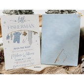 リトルフィッシャーマン魚釣りリール赤ちゃんシャワー 招待状