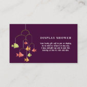 リトルフィッシュクリムゾンカラーベビーディスプレイシャワー エンクロージャーカード (正面)