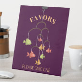 リトルフィッシュ赤ちゃんシャワーの好意 台座サイン (インサイチュ)