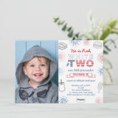 リトルフィレクラッカーレッドブルー2nd誕生日パーティー 招待状 (スタンド正面)