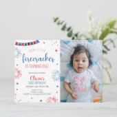 リトルフィレクラッカー子供の誕生日パーティー写真 招待状 (スタンド正面)