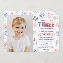 リトルフィレクラッカー調理第3誕生日パーティー 招待状