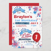 リトルフィレクラッカー1st誕生日招待状 招待状 (正面/裏面)