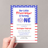 リトルフィレクラッカー1st誕生日 アクリル招待状 (インサイチュ (ポータブル))