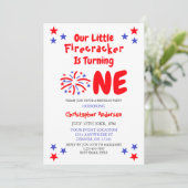 リトルフィレクラッカー1st誕生日 招待状 (スタンド正面)