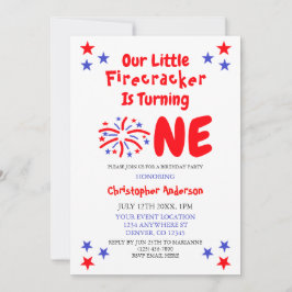 リトルフィレクラッカー1st誕生日 招待状