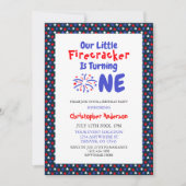 リトルフィレクラッカー1st誕生日 招待状 (正面)
