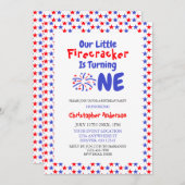 リトルフィレクラッカー1st誕生日 招待状 (正面/裏面)