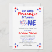 リトルフィレクラッカー1st誕生日 招待状 (正面)