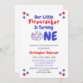 リトルフィレクラッカー1st誕生日 招待状 (正面/裏面)