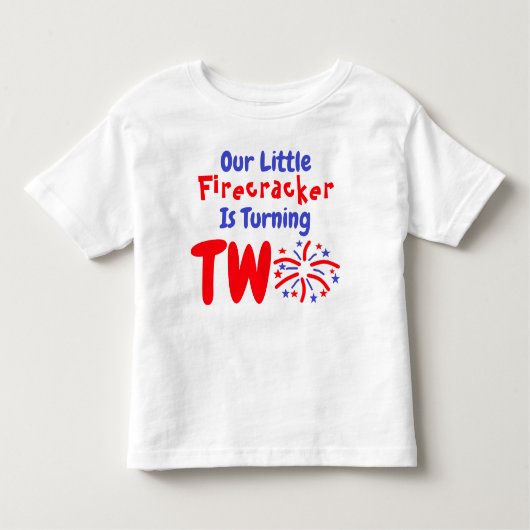 リトルフィレクラッカー2ndバースデー幼児Tシャツ トドラーTシャツ (正面)